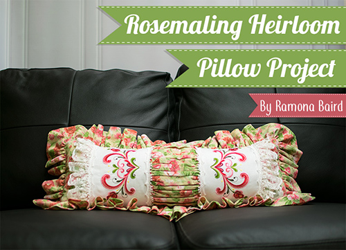 Rosemaling Heirloom Pillow